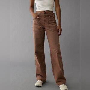 American Eagle Stovepipe High Waisted Stretch Twill Utility Pant Jeans 000 Reg.